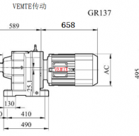 R137-Y30KW-4P-M4-0°減速機(jī)型號(hào)大全及尺寸圖