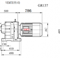 R137-Y250M4-4P-M4-0°減速電機(jī)型號(hào)大全及圖紙