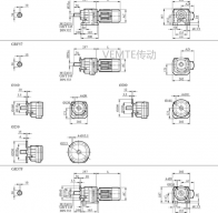 R05 RF05 RX05 RXF05減速機電機型號大全及尺寸圖